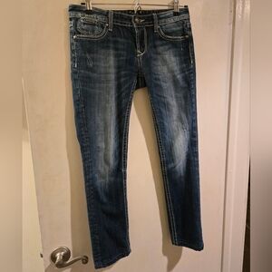 Rock Revival for Express Re-Rock Skinny Jeans - Women’s Size 4S Short  Dark Wash